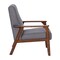 Flash Furniture Gray Faux Linen Arm Chair with Wood Frame IS-IT673317-GY-GG - alternate 2